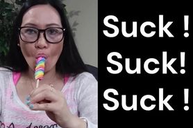 Asian licks candy