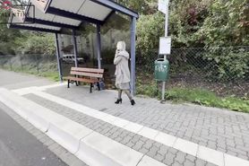 I met him at the bus stop