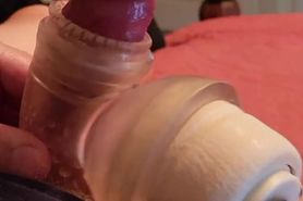 Slo-Mo vibrating cumshot