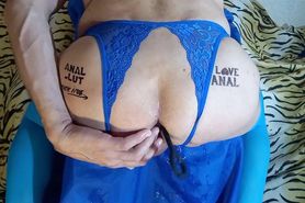 Anal beads deep inside me