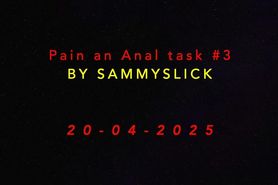 Pain challenge with anal task