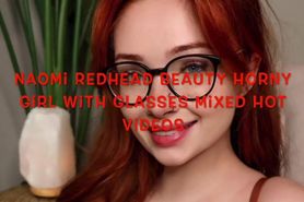 Naomi Redhead Beauty Horny Girl with Glasses Interracia