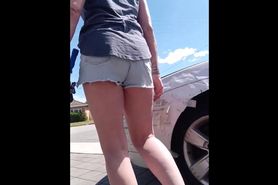 Amateur girls candid ass cheeks