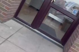 Communal shower block strip and tease