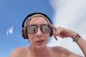 Peeing on the public nude beach