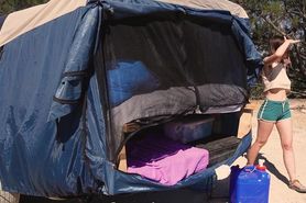 I got stuck in the back of my truck