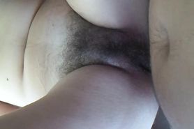 Big hairy beaver penetrated by hard cock