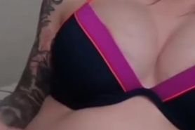 Pregnant Girl Moans as Her Belly Grows