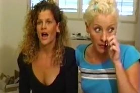 77. Blonde and Brunette Beauties Share a Studs Cock