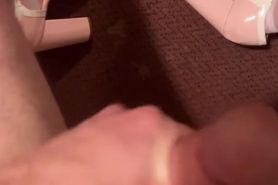 wanking wearing high heels