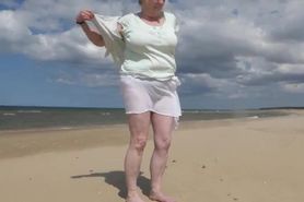 Granny On The Beach