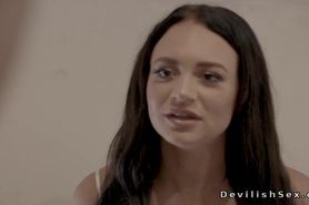 Husband Charles Dera fucks floppy tits wife Queenie Sat