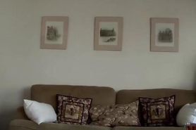 The neighbor is undressing