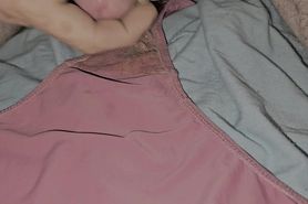 Playing with my wifes dirty panties
