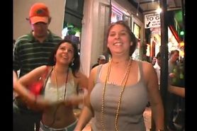 Zoe Finch Cameron shows off her big tits mardi gras