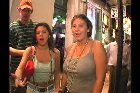 Zoe Finch Cameron shows off her big tits mardi gras