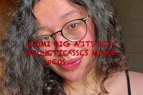 Niomi Big Ass Small Tits Sexy Brunette with Glasses Blo