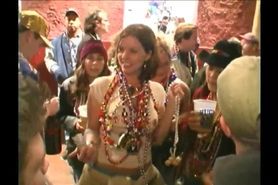 Natasha Pittman Lindgren showing her tits at mardi gras