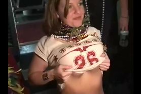 Natasha Pittman Lindgren showing her tits at mardi gras