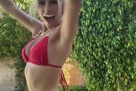 MADISYN SHIPMAN RED BIKINI