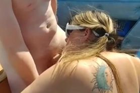 Wife Sucks Cock on Moving Boat