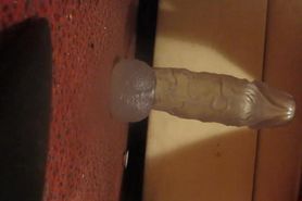 Fat Clear Dildo fucking myself