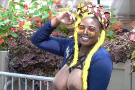 Big tits at NY street festival