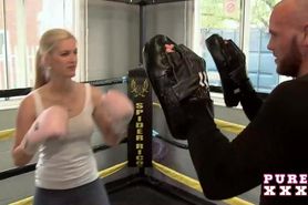 Boxing Blonde Hardcore and Facial