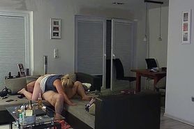 Hidden IP-Cam caught Chubby Teen sits on his Face