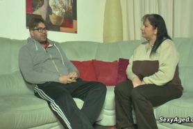 Big natural tits BBW cougar Abby Tits shaved pussy and 