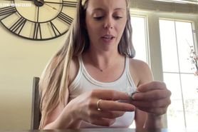 Venice tries out her new toys