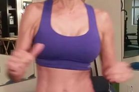 Mature dancing sports bra
