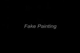 Fake painting - lesbian bondage