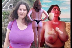 milf big boobs agathe brunette stockings tribute