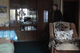 a gay man belt slapping and trying double dildo 465