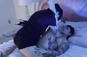 Tattooed Lesbian Strapon Fucking