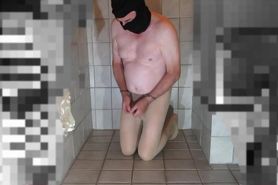 handcuffed submissive faggot in pantyhose 04