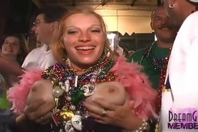 Heather Davis shows off her nipples at mardi gras