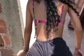 Latina Twerk in Booty Shorts