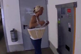 Milf fucked in the parking lot