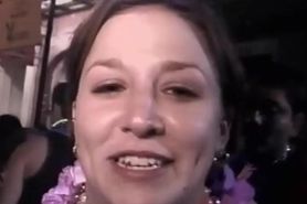 Drunken Mardi Gras mama Amanda gets bouncy titties grop