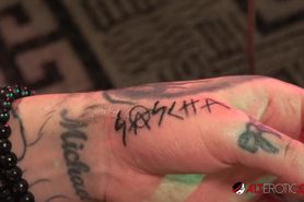 Adriana Lynn tattoos herself before fucking Sascha