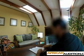 African wannabe model on casting really needs a job rig