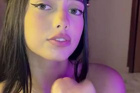 Gorgeous girl makes him cum