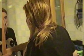 Slut Franzi in the bathroom