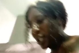 Busty ebony slut suck white cock and get pounded hard l