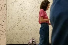 Amber in changing room