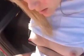 a TEEN get fuck in car 5477