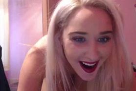 Big-Titted British Blonde Babe on Webcam