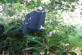 Georgina ventures into the woods again with her dildo